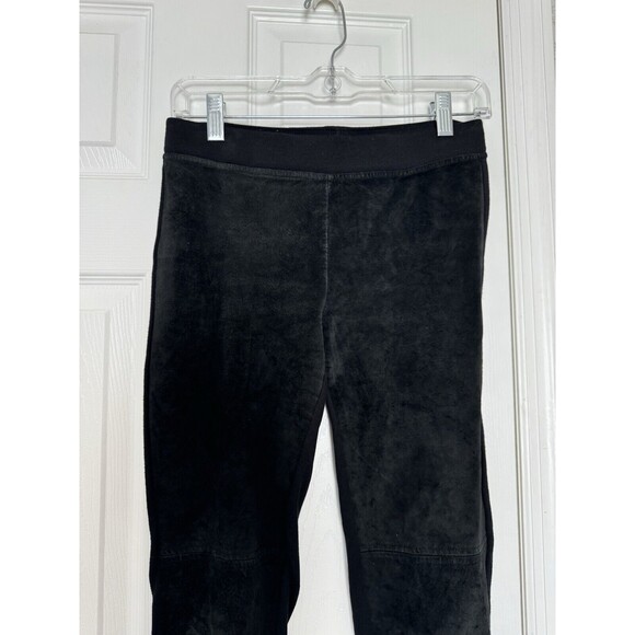 Hale Bob Medium Women’s Black Pig Suede Pants Skinny Pull On Ankle - Picture 10 of 15